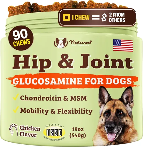 Miniatura 13 de Natural Dog Company Paquete para Articulaciones, Piel y Pelaje Saludables para Perros, Incluye (1) Botella de Aceite para Piel y Pelaje Natural Dog