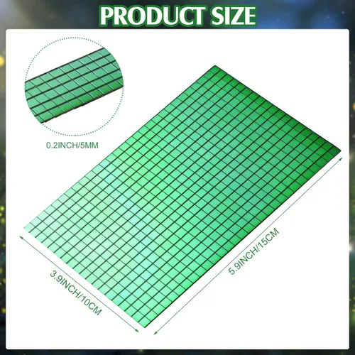Miniatura 2 de Azulejos de mosaico autoadhesivos para proyectos de manualidades, 0.197 x 0.197 in (verde, 7200 piezas)