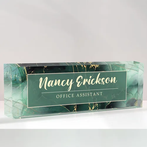 Miniatura 41 de Placa de nombre de escritorio personalizada, placas de identificación acrílicas personalizadas para escritorio, accesorio de oficina para mujeres
