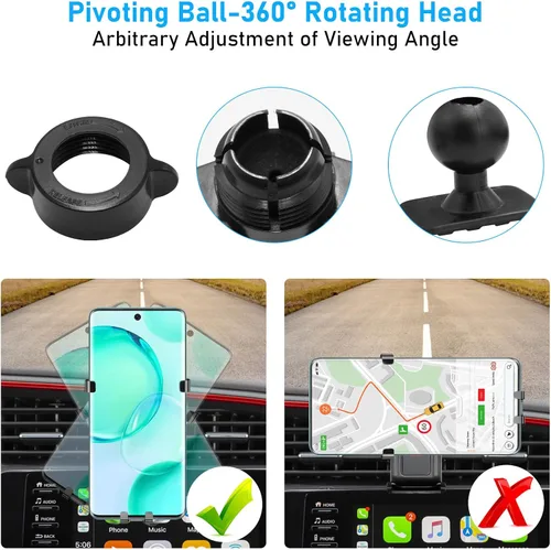 Miniatura 4 de Compatible con soporte para teléfono Honda Civic 2016-2021, ranura de luz de peligro de montaje, para soporte de teléfono Civic Air Vent de 10ª