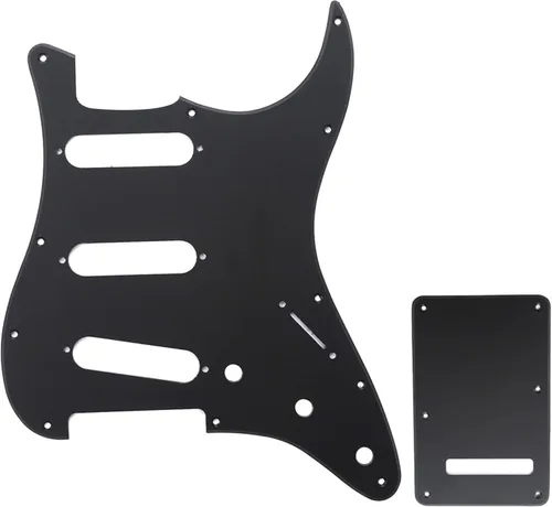 Miniatura 7 de Juego de carcasa para guitarra eléctrica Musiclily SSS 11 agujeros Stratocaster para Fender, hecho en México/EE. UU., crema (1Ply Cream)
