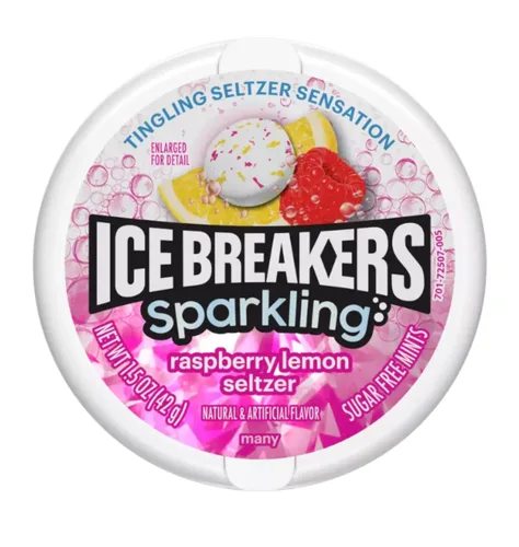 Miniatura 8 de ICE BREAKERS Sparkling Pineapple Mango Seltzer Latas de mentas sin azúcar, 1.5 oz (8 unidades)