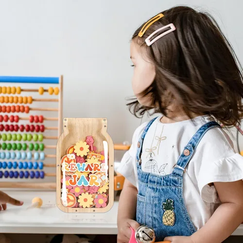 Miniatura 4 de Groovy - Tarro de recompensa para niños, entrenamiento para ir al baño, tabla de recompensas de entrenamiento de comportamiento y tabla de tareas