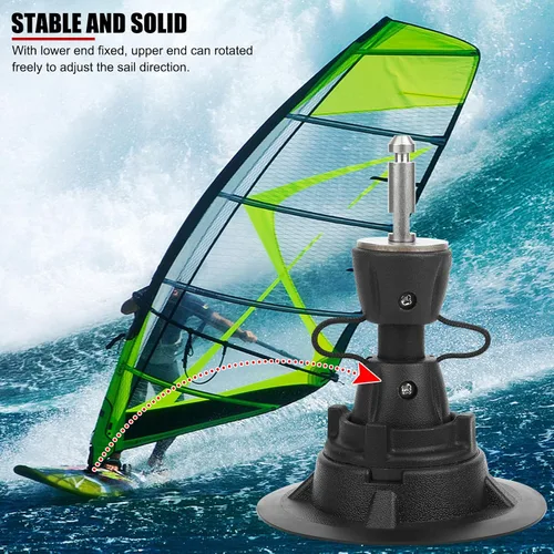 Miniatura 6 de Base de mástil de windsurf ajustable, junta universal de rotación de 360 grados, para equipo de windsurf, mástil, pluma de vela y tabla