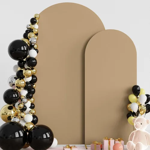 Miniatura 14 de Wokceer Cubierta de Fondo para Arco de Boda 7.2 Pies, Cubiertas Ajustadas de Spandex para Soporte de Arco de Boda de 6 Pies, Juego de 2 Cubiertas
