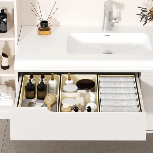 Miniatura 2 de DIMJ Organizador de cajones para ropa, paquete de 10 unidades, organizadores plegables para bebé, organizador de almacenamiento y cómoda para Beige