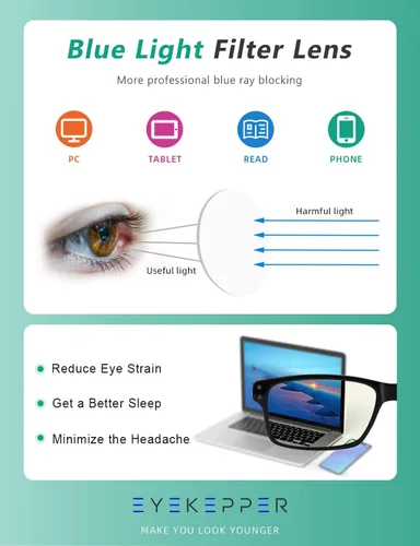 Miniatura 5 de Eyekepper Paquete de 7 lentes de lectura con bloqueo de luz azul para hombres +1.50 Bloqueador de luz azul b40 – 7 pares