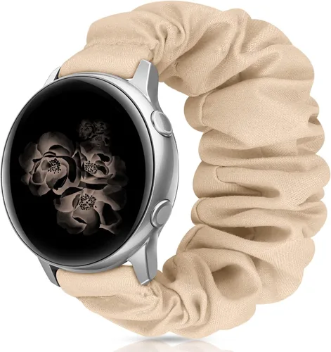 Miniatura 19 de Correas elásticas de repuesto para Samsung Galaxy Watch 4 5 Pro 6 7 Classic Galaxy Active 1 2 1.575 in 1.732 in para mujer Bla-M A-Negro
