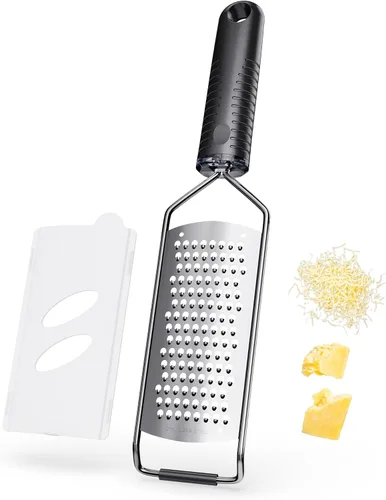 Rallador de queso con mango antideslizante, ralladores gruesos para cocina, 12 pulgadas