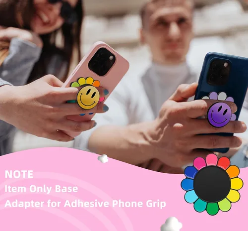 Miniatura 3 de metisinno Base magnética compatible con agarres de teléfono PopSocket y fundas MagSafe para iPhone, multicolor arcoíris