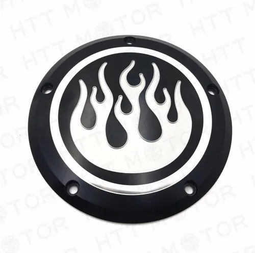 Miniatura 3 de Road King Dyna Sportster Street Bob Black Flame Fire Derby - Funda de temporizador compatible con motocicleta H-D FLD FLHR FLHR FLHTC FLHTCU FLSTSB
