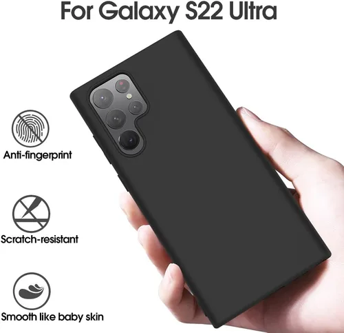 Miniatura 4 de X-level Samsung Galaxy S22 Ultra - Funda de silicona fina, suave [serie dinámica], delgada, de goma, a prueba de golpes, con forro de microfibra