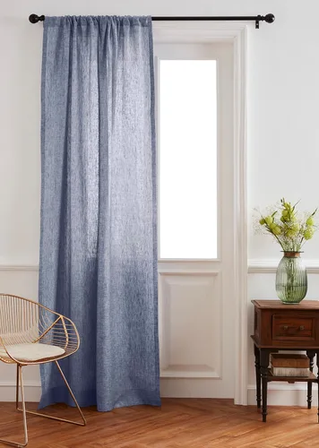 Miniatura 24 de Solino Home Cortina de lino europeo color beige, 52 x 96 pulgadas, filtro de luz, con bolsillo para barra, 96 pulgadas, 100% lino puro, tratamiento