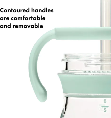 Miniatura 4 de OXO Tot Transitions Vaso con Pajita con Asas Extraíbles - 6 oz. - Blossom