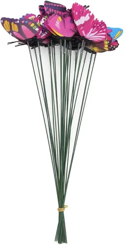 50 estacas de mariposa para jardín, estacas de decoración de mariposa, impermeables, para jardín, decoración de patio, Navidad, 9.8 pulgadas Type 5
