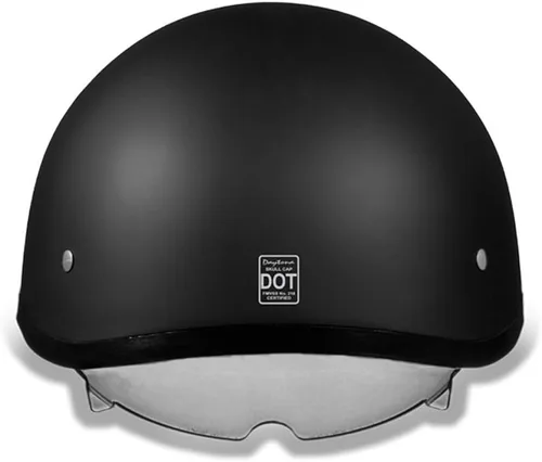 Miniatura 3 de Daytona Helmets Casco de media calavera con capucha para motocicleta con protector interno incorporado, aprobado por DOT, ligero, cómodo