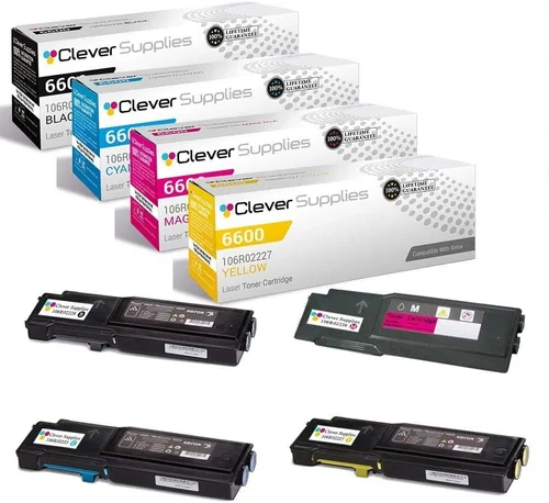 Miniatura 255 de CS compatible Xerox Phaser 6510/WorkCentre 6515 (106r03480) 2 cartuchos de tóner negro para Phaser 6510, WorkCentre 6515 2 negro