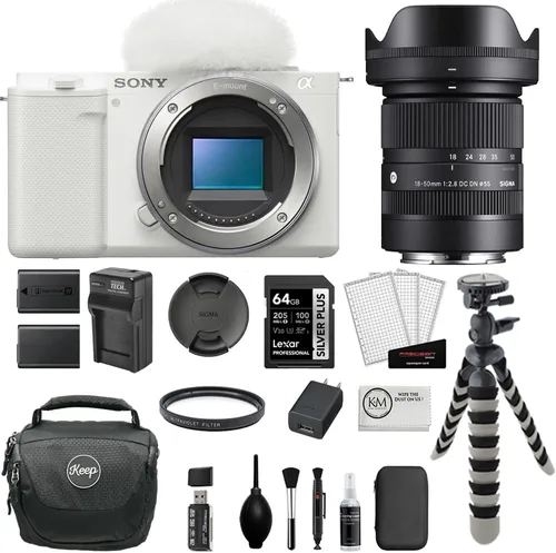Miniatura 12 de Sony ZV-E10 Cámara sin espejo con lente de 0.630-1.969 in Paquete negro con tarjeta de memoria de 64 GB, filtro UV, flexípode de 8 pulgadas