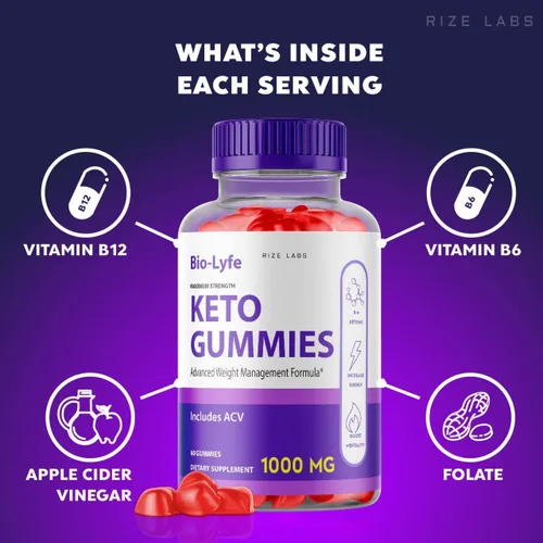 Miniatura 4 de rize labs - BioLyfe Keto ACV Gummies fórmula avanzada vinagre de sidra de manzana máxima fuerza (60 gomitas)