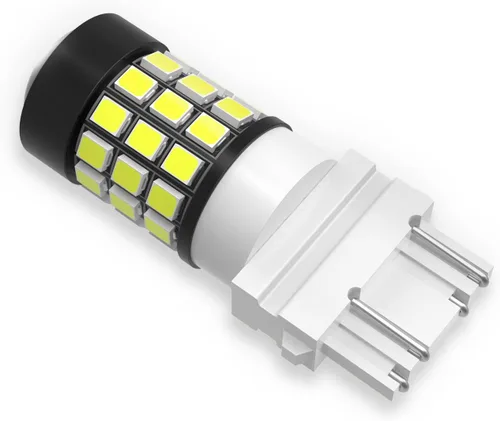 Miniatura 9 de Alla Lighting T25 3157 3156 Freno estroboscópico LED, bombillas de marcha atrás de respaldo, 6000K xenón blanco súper brillante 2835 39-SMD alta