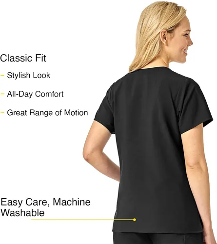 Miniatura 4 de WonderWink Women's Basic V-Neck Top