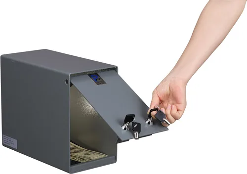 Miniatura 3 de Caja fuerte Protex Drop Box (SDB-106), para dinero en efectivo, cheques y sobres, cerradura de doble llave, resistente, deflector de dientes