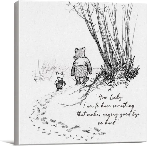 Miniatura 6 de Arte de pared clásico con cita de Winnie the Pooh, retro, Any Day Spent With You is My Favorite Day Sayings, lienzo, cuadros enmarcados, letrero