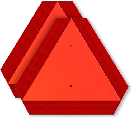 Miniatura 7 de Sweetapril Cartel de Vehículo de Movimiento Lento, Triángulo de Vehículo de Movimiento Lento de Aluminio Libre de Óxido, 14"X16", 40-Mil de Grosor