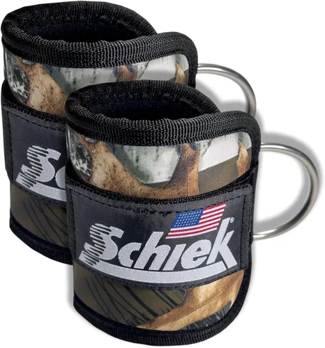 Miniatura 10 de Schiek Sports 1707 Tobilleras - Ideal para golpes de glúteos y entrenamientos de máquina de cable, duraderos y construidos para durar Blanco