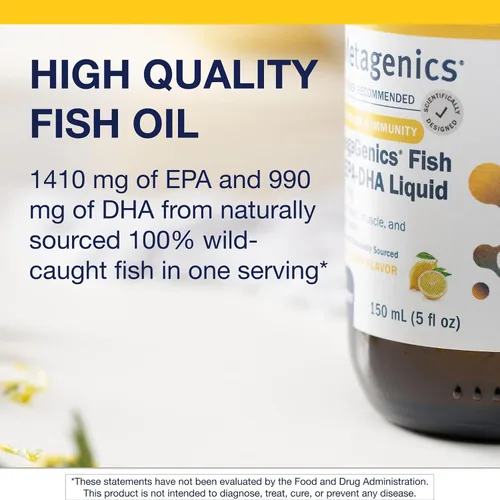 Miniatura 3 de Metagenics OmegaGenics EPA DHA 2400 Suplemento diario de aceite de pescado líquido Omega 3 para ayudar a apoyar la salud cardiovascular y la función