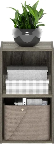 Miniatura 5 de Furinno - Estantería de cubos de 2 niveles serie Luder para libros y almacenamiento, color roble francés