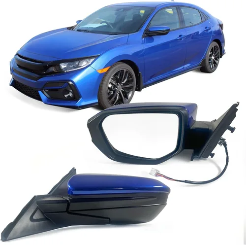 Espejo de puerta lateral izquierda del conductor para Honda CIVIC LX SE Sport 2016-2021 con espejo eléctrico Ajust plegado manual sin calefacción,