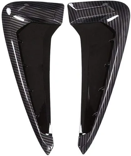 Miniatura 6 de Para BMW X5 F15 2014 2015 2016 2017 Car styling ABS Chrome lateral Wing Fender Air Guide Vents Frame Trim Accesorios (Negro+rojo)