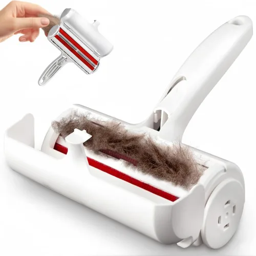 Miniatura 9 de KIRLI Rodillo de pelo para mascotas, herramienta removedor de pelo con contenedor de piel integrado, rodillo reutilizable para pelo de mascotas