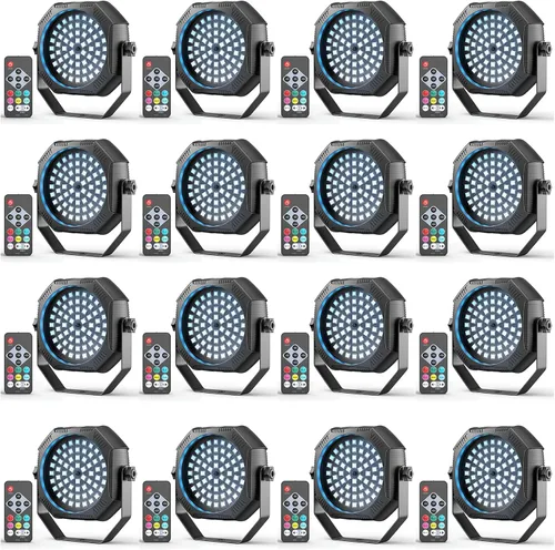 Miniatura 9 de Luz estroboscópica recargable, 60 LED RGB, mini luz intermitente, 30 W con batería estroboscópica con control remoto y modo de control activado por