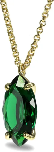 Deslumbrante collar de esmeralda, collares de oro con colgante de piedras preciosas para mujer, cumpleaños, boda, aniversario para ella, collar de