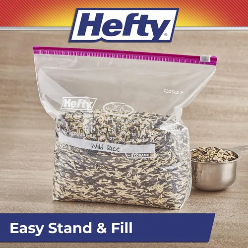 Miniatura 8 de Hefty Slider - Bolsas de almacenamiento para calendario, tamaño de galón, 30 unidades (paquete de 4), 120 en total