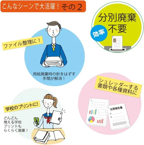 Miniatura 7 de Kokuyo, Grapadora sin grapas, Harinacs de mano sin grapas, hasta 10 hojas sin grapas, grapadora compacta portátil sin agujeros, blanca, importada