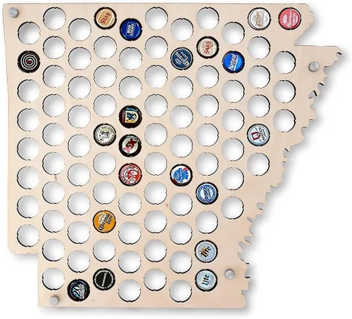 Miniatura 24 de Torched Mapa de tapa de cerveza de Virginia Occidental, soporte de tapa de cerveza de los Estados Unidos, decoración de pared, regalo para amantes