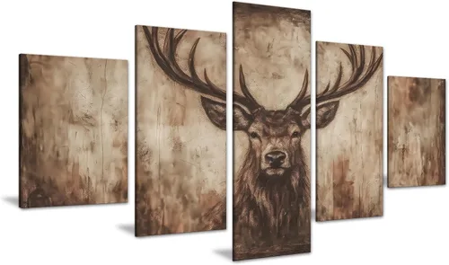 Miniatura 74 de 5 piezas de pintura sobre lienzo ardiente de fénix dibujado en estilo heráldico fuego fénix arte de pared vintage impresiones obras de arte arte
