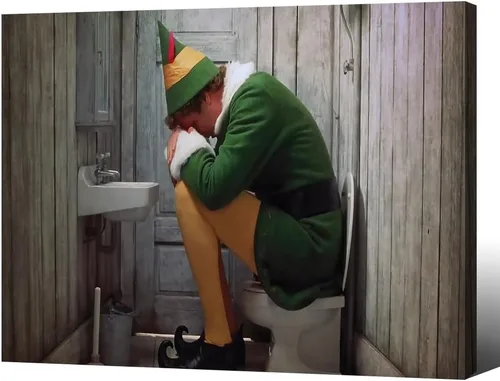 Miniatura 6 de Lona enmarcada de arte de pared divertido de baño - póster de "Dumb and Dumber" para decoración de pared - impresiones en lona en blanco y negro