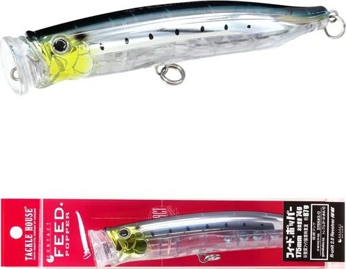 Miniatura 47 de TACKLE HOUSE Feed Popper 175, Señuelos de pesca de atún de agua salada, Topwater, GT, Bonito, Yellowtail, Yellowfin, Atún rojo, flotante