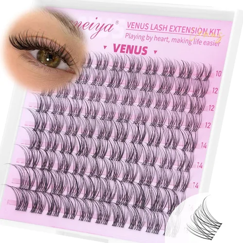 Miniatura 11 de Geeneiya Kit de Extensión de Pestañas 20D+40D, Racimos de Pestañas Suaves, Kit de Extensiones de Pestañas Naturales con Enlace de Pestañas