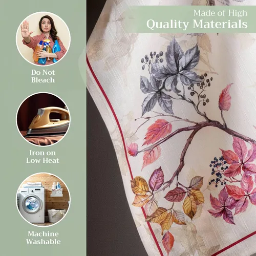 Miniatura 3 de Maison d' Hermine - Juego de 3 manteles individuales decorativos y lavables, de 100 % algodón para regalar, comedor, hogar, boda, banquete, bufé