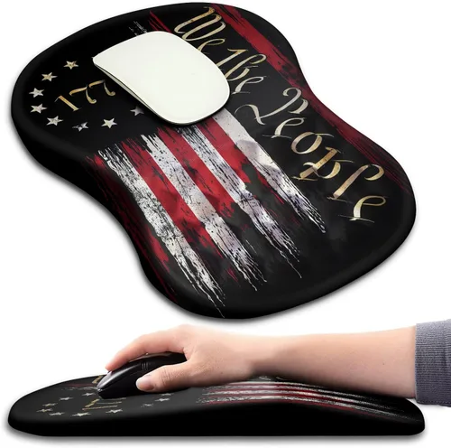 Miniatura 29 de Hokafenle Alfombrilla ergonómica para ratón con soporte para muñeca con diseño de masaje, reposamuñecas para aliviar el dolor, con espuma