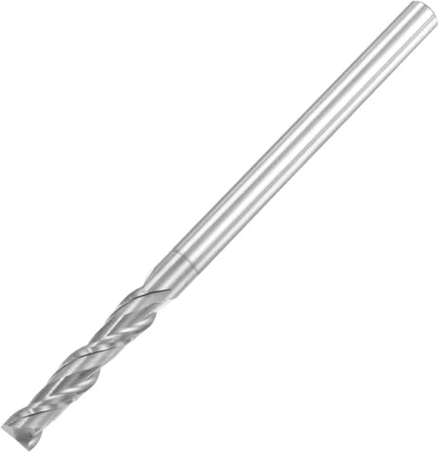 Miniatura 7 de uxcell Fresa de extremo de nariz cuadrada, punta de 0.079 in de diámetro de carburo sólido sin recubrimiento, fresadora CNC de 2 flautas en espiral