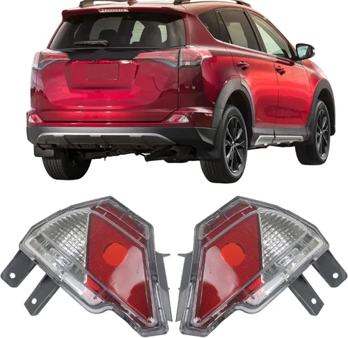 Silscvtt Reemplazo del conjunto del reflector trasero de la luz trasera del parachoques para Rav4 2016-2018 lado del conductor y del pasajero