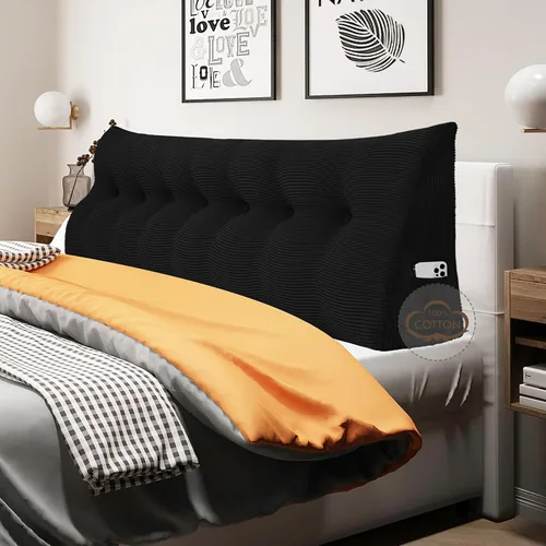 Miniatura 13 de WOWMAX - Almohada triangular para cabecero; almohada en forma de cuña para cabecero; almohada grande de refuerzo para cama, almohada