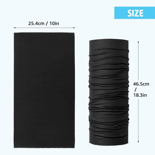 Miniatura 6 de Awumbuk Polaina para el cuello para hombres y mujeres, paquete de 6 máscaras faciales transpirables para protección solar UV bandana bufanda