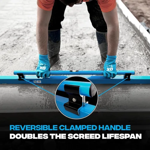 Miniatura 6 de OX TOOLS Serie Pro Nivel de concreto de 48 pulgadas con vial nivelador Aleación estructural resistente Mango ergonómico Ligero y reversible